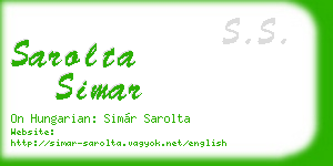 sarolta simar business card